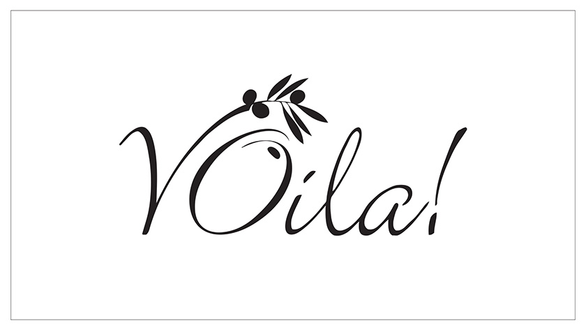 logo, projekt logo, projekt identyfikacja, księga znaku, logo VOila, francuska oliwa Voila, logo i opakowania na oliwę, projekt graficzny, grafika Monika Turska